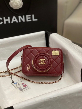 Ch*el camera bag 4.5 × 6.2 × 2.3 in