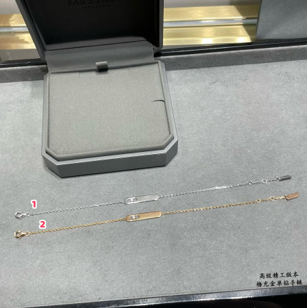 messika polished gold single Di*m*nd bracelet