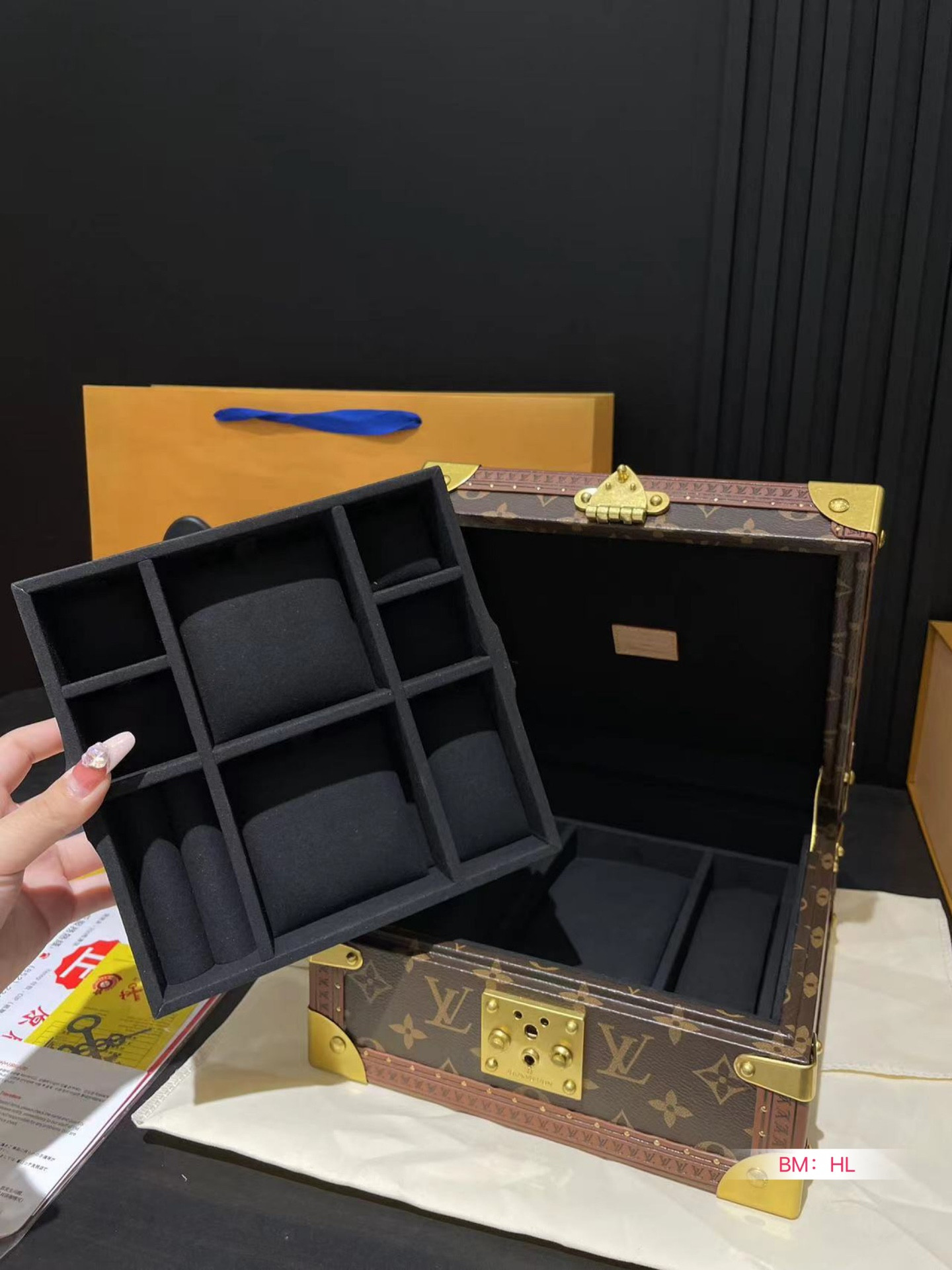 LV M13513 Jewelry Box black 9.4 x 4.9 x 9.4 inches
