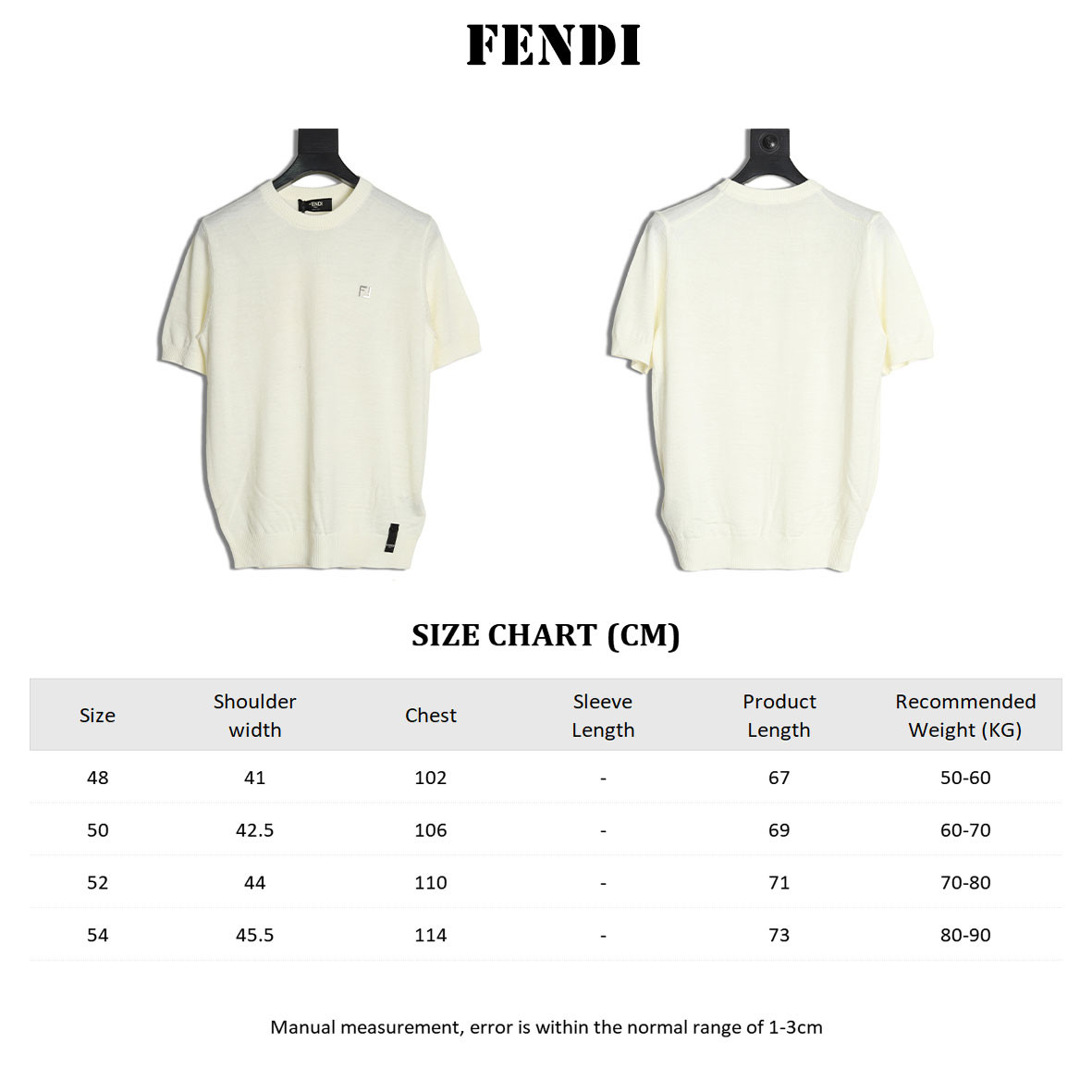 F**di fd knitting short-sleeved