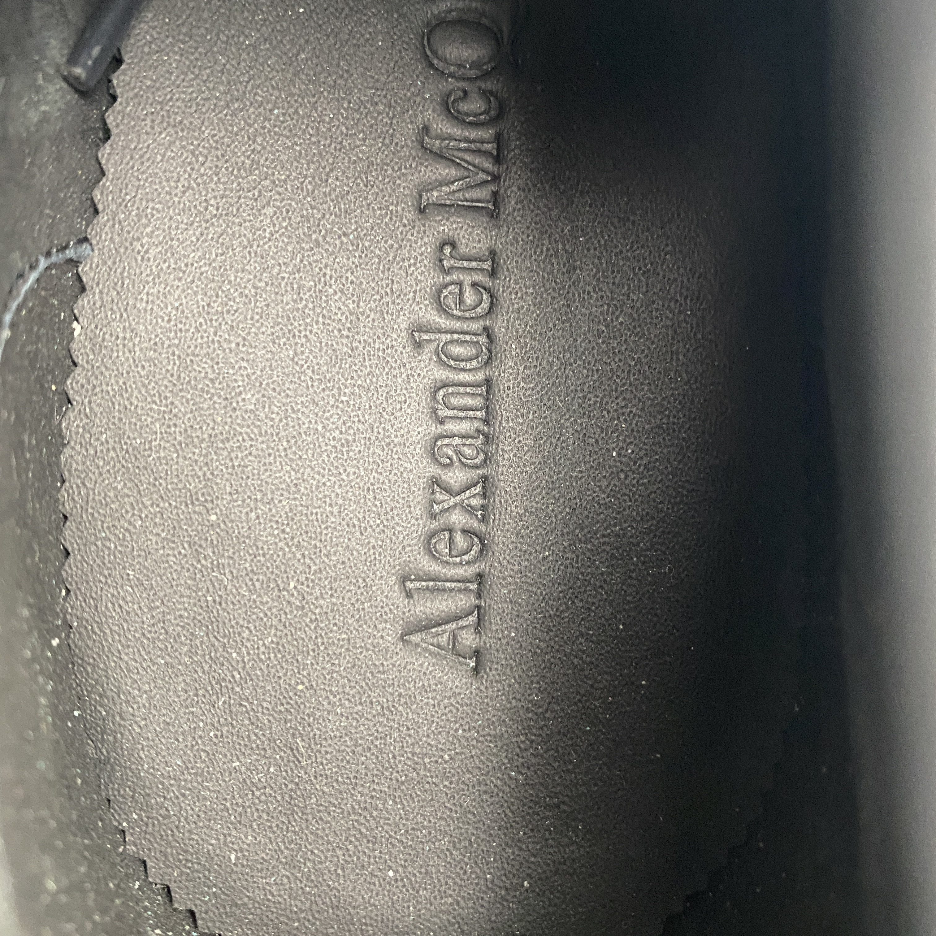 ale*d*r M*Q*en tread slick low lace up black