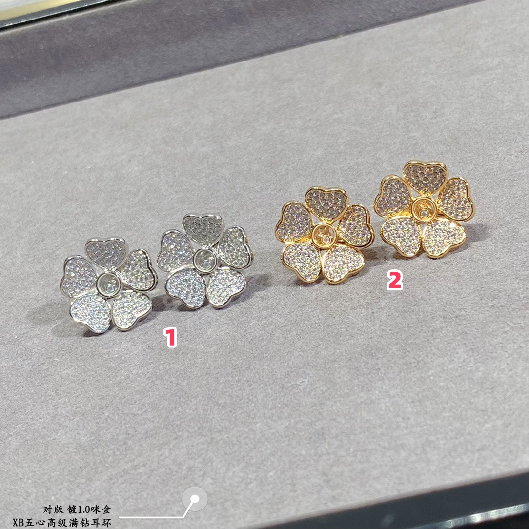 chopard five He**ts full di*m*nd earrings