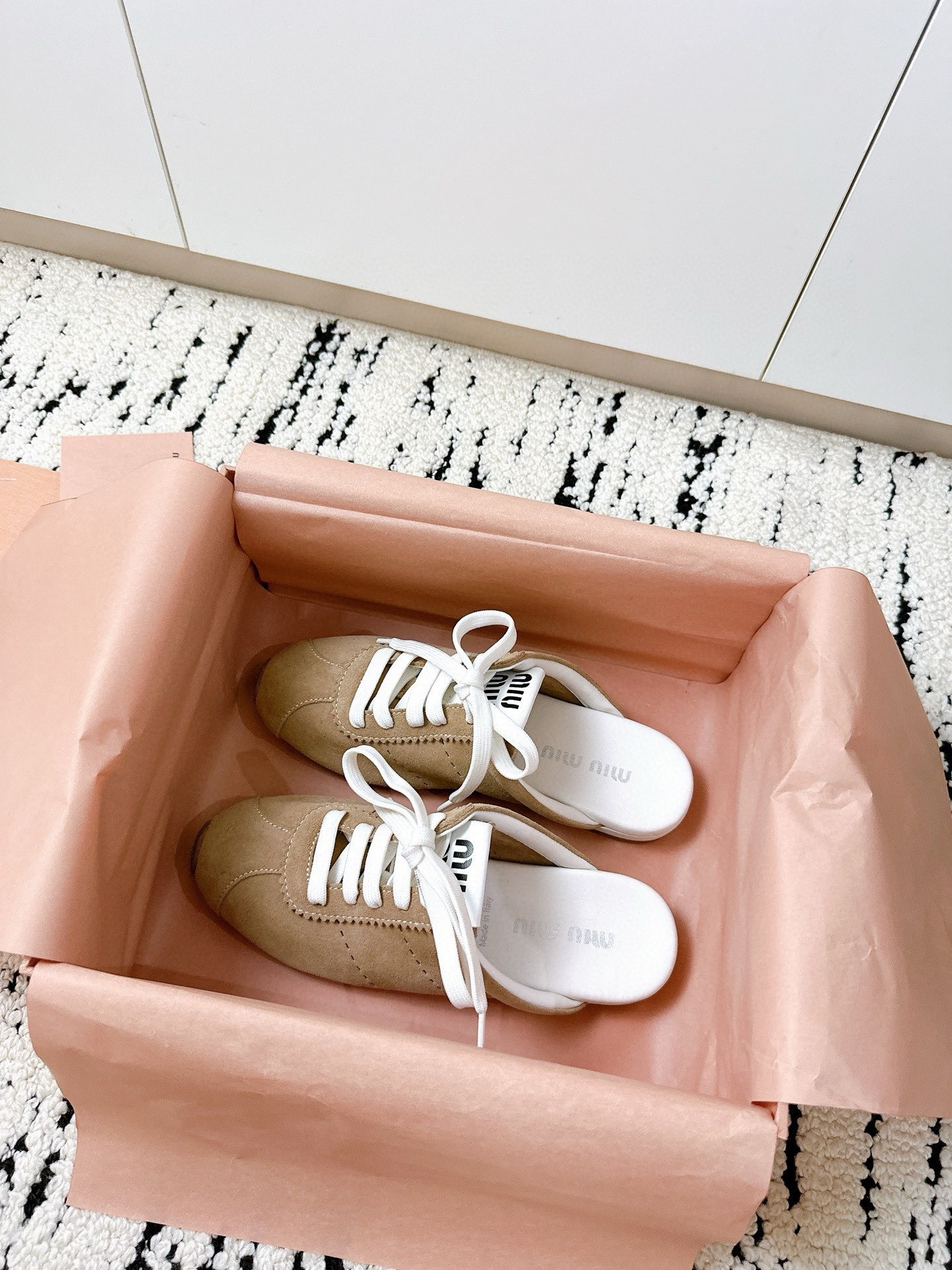 UA Miu Miu Plume Suede Mules