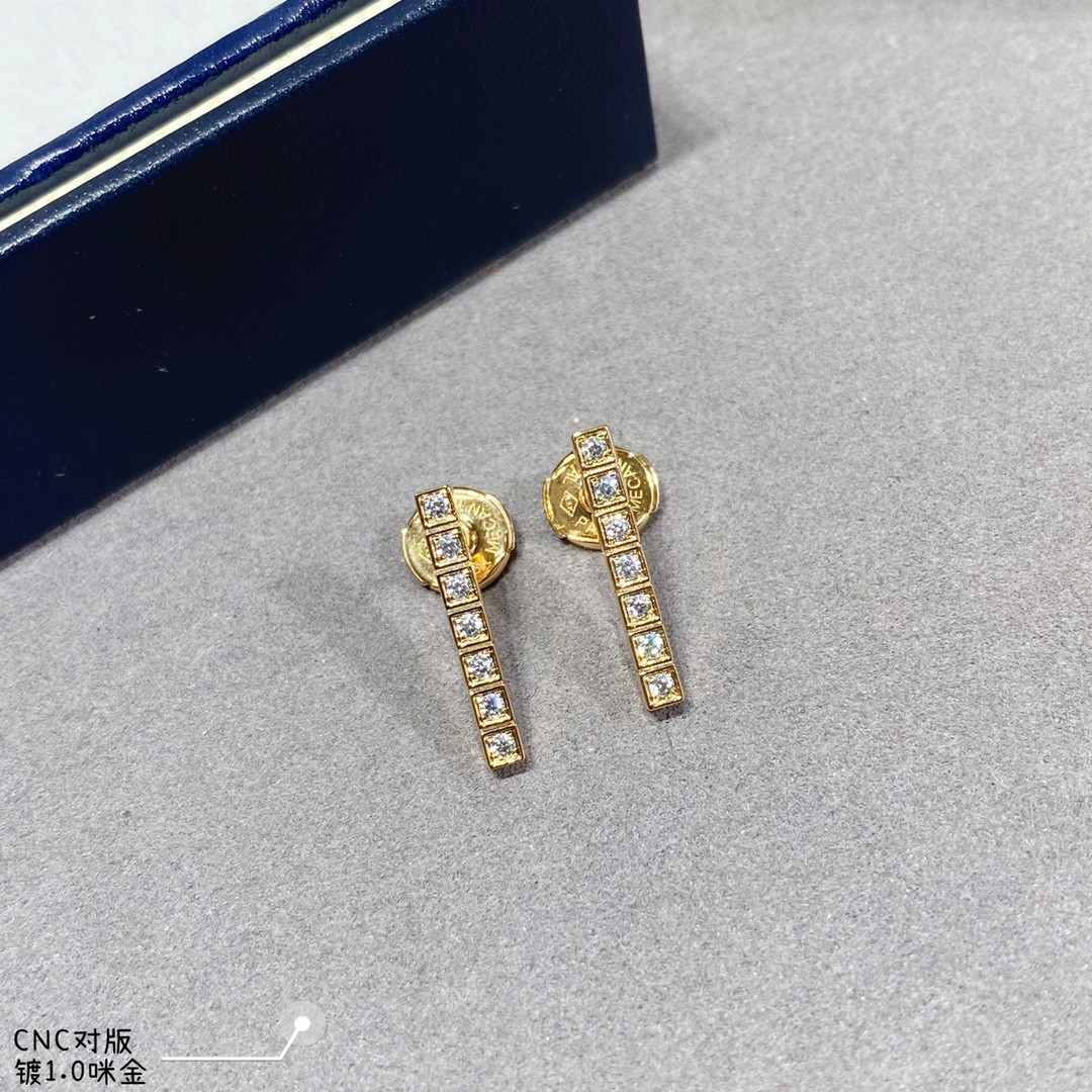 chopard full Di*m*nd bar earrings