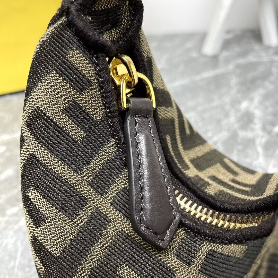 F**di nano F**digraphy hobo bag 14x5x16.5cm
