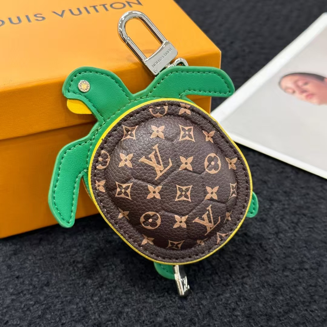 LV Turtle Pouch Bag Charm