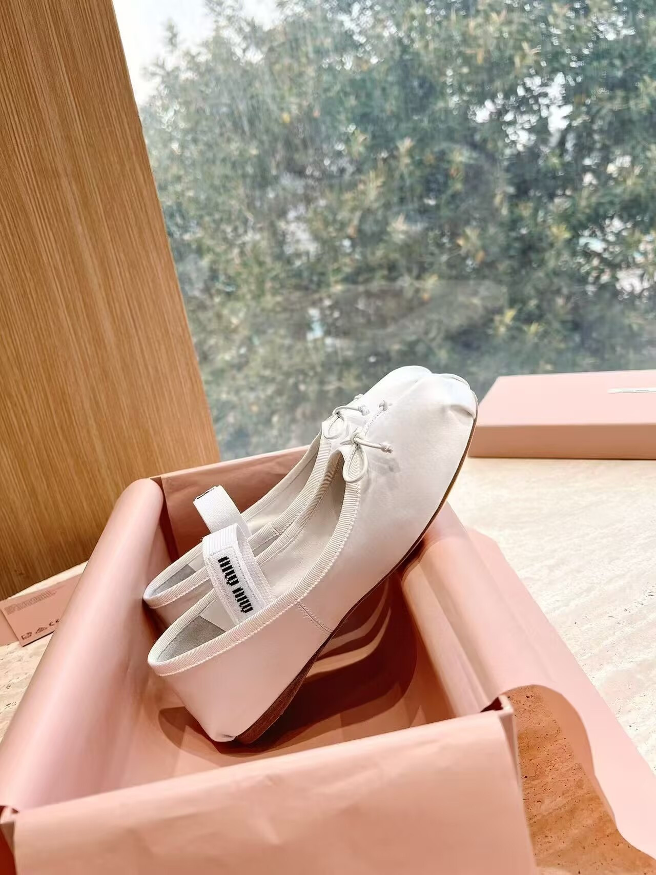 UA Miu Miu Satin Ballerinas