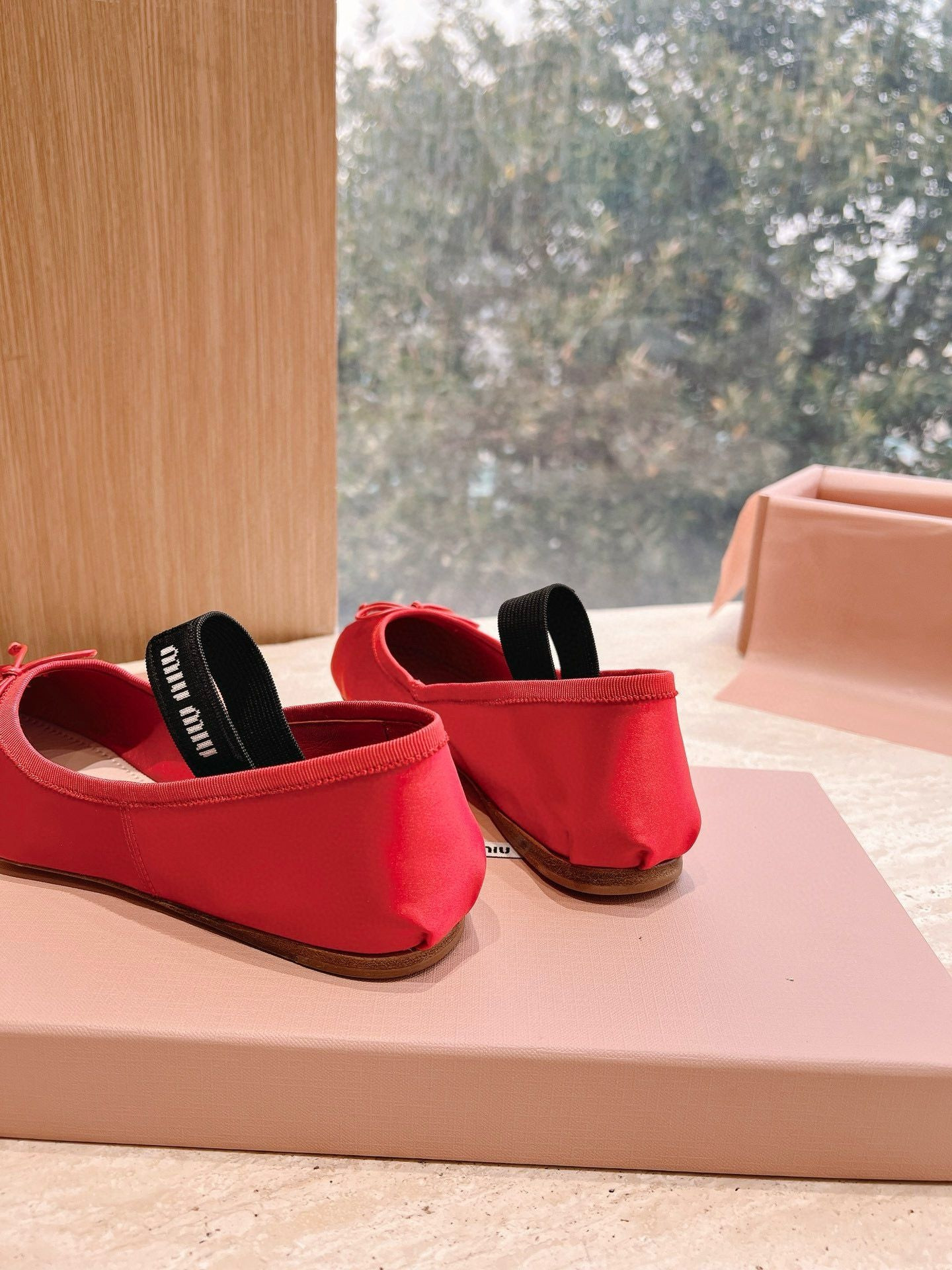 UA Miu Miu Satin Ballerinas