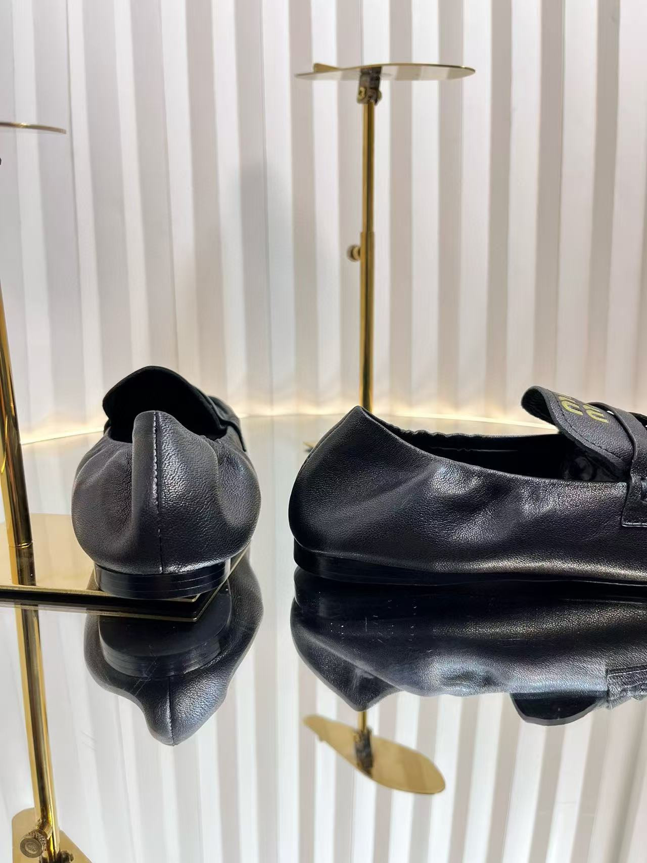 UA Miu Miu Ruches Nappa Leather Loafers
