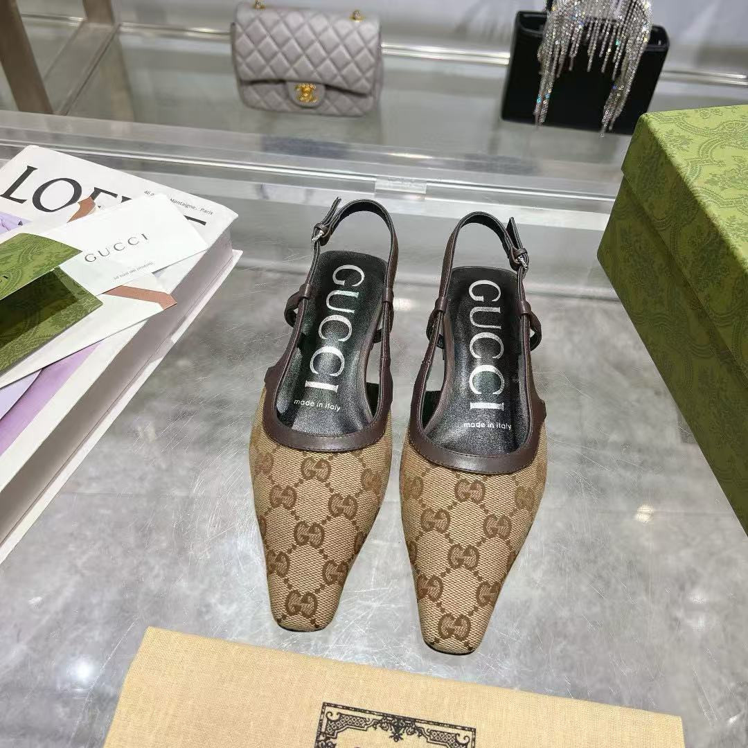 ua G*u*i demi slingback flat