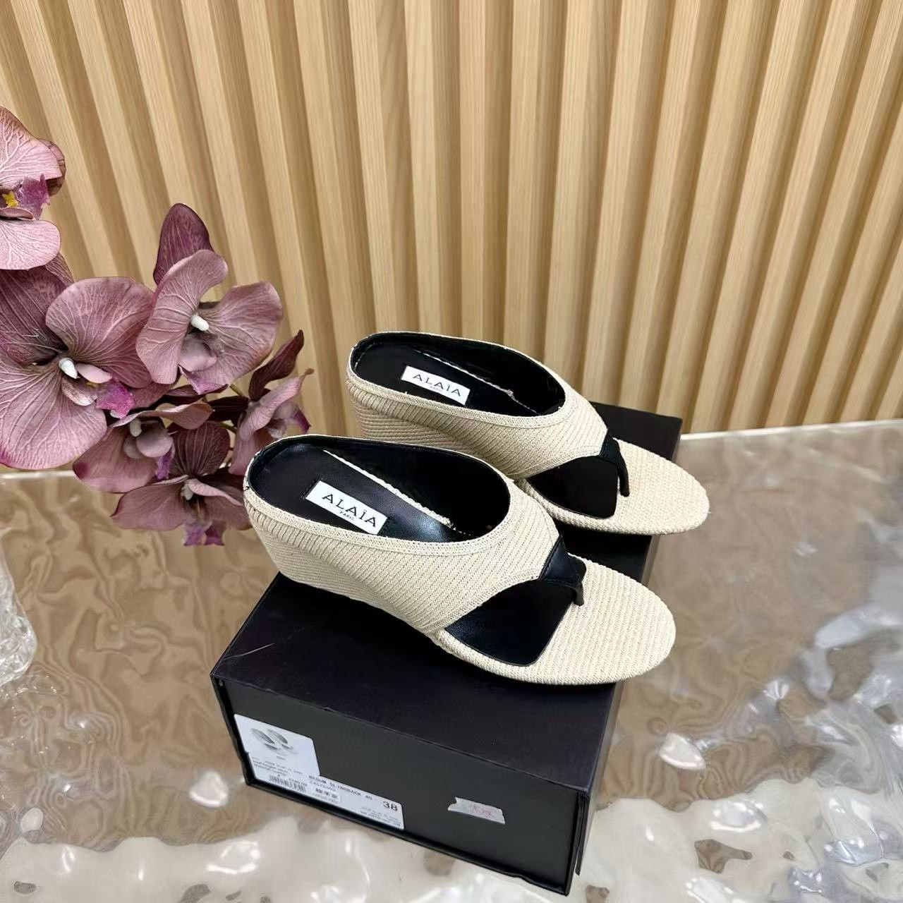 UA Alaïa Cube Wedge Sandal