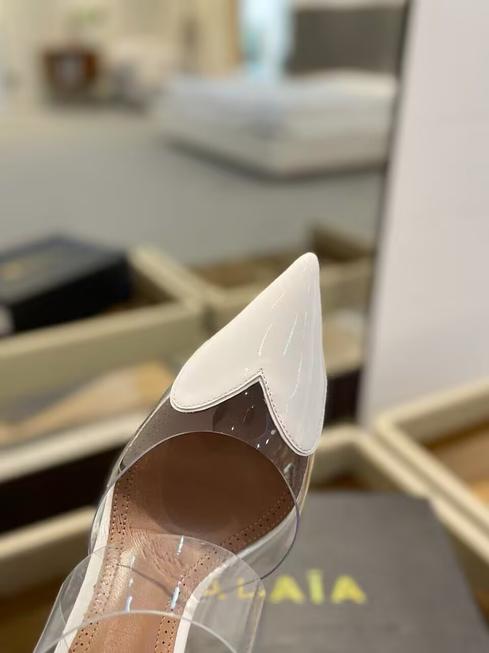UA ALAÏA Le Coeur Mule Heart-Toe Slingback Pump 10.5cm Heel