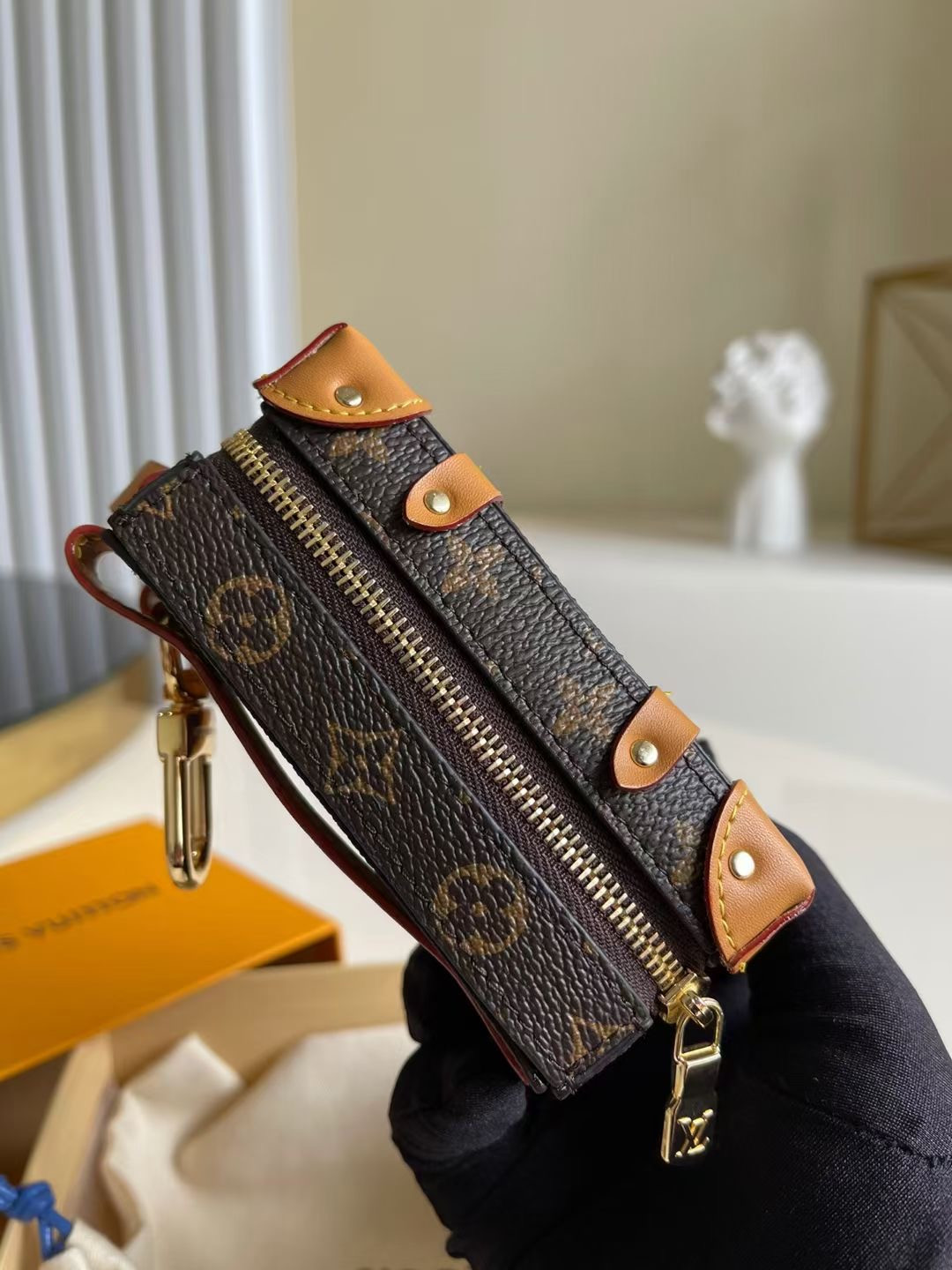 LV SOFT TRUNK BACKPACK BAG CHARM AND KEY HOLDER M69483