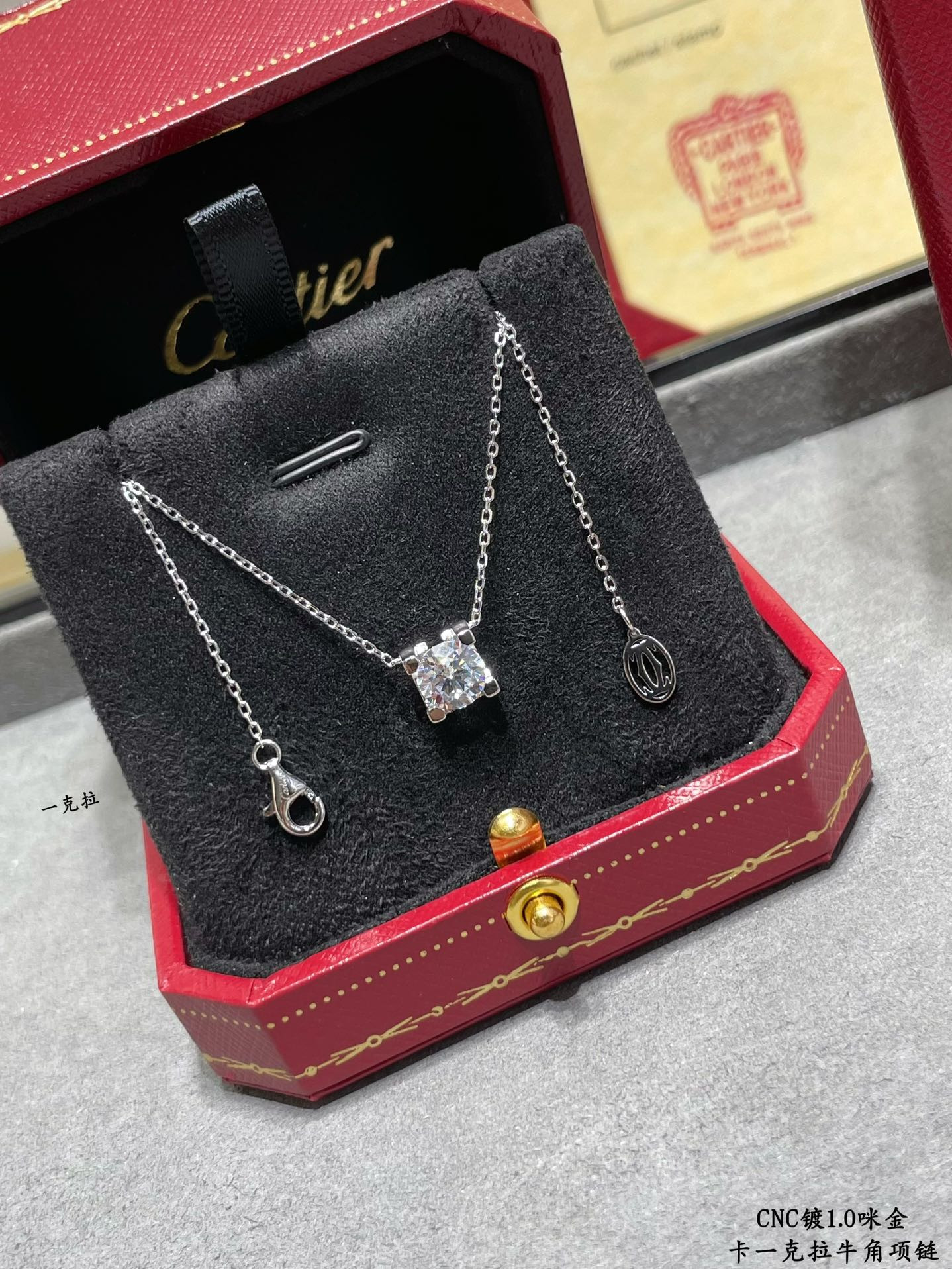 Ca*t*er one carat horn necklace