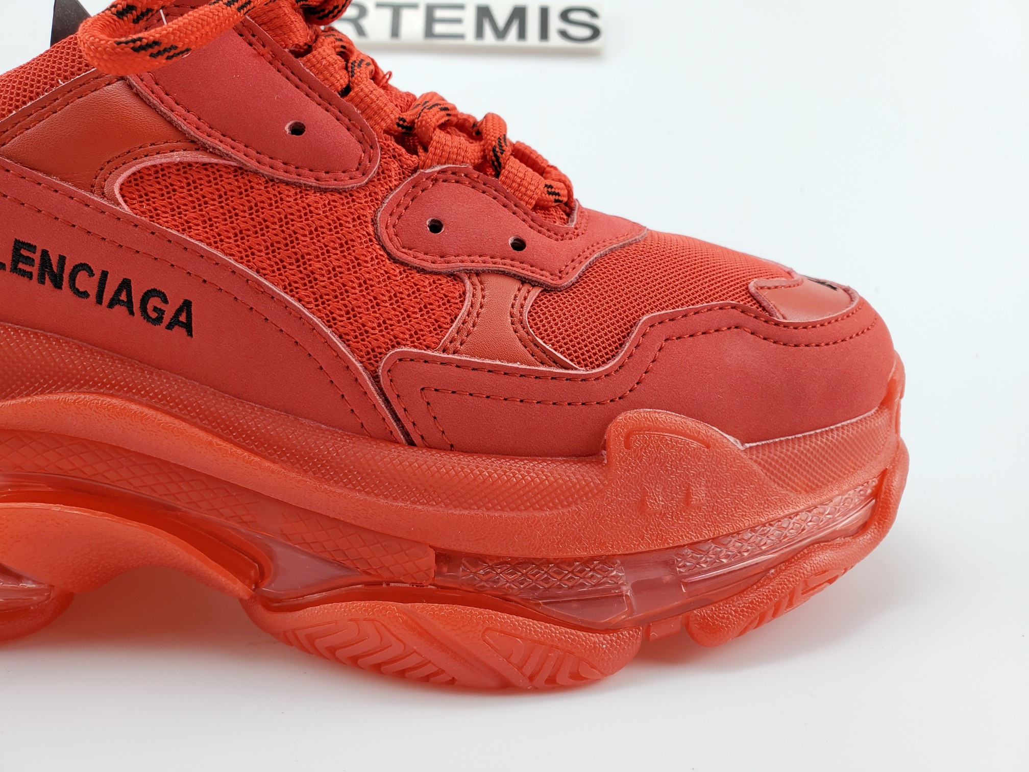 Balenciga Triple S Red Clear Sole