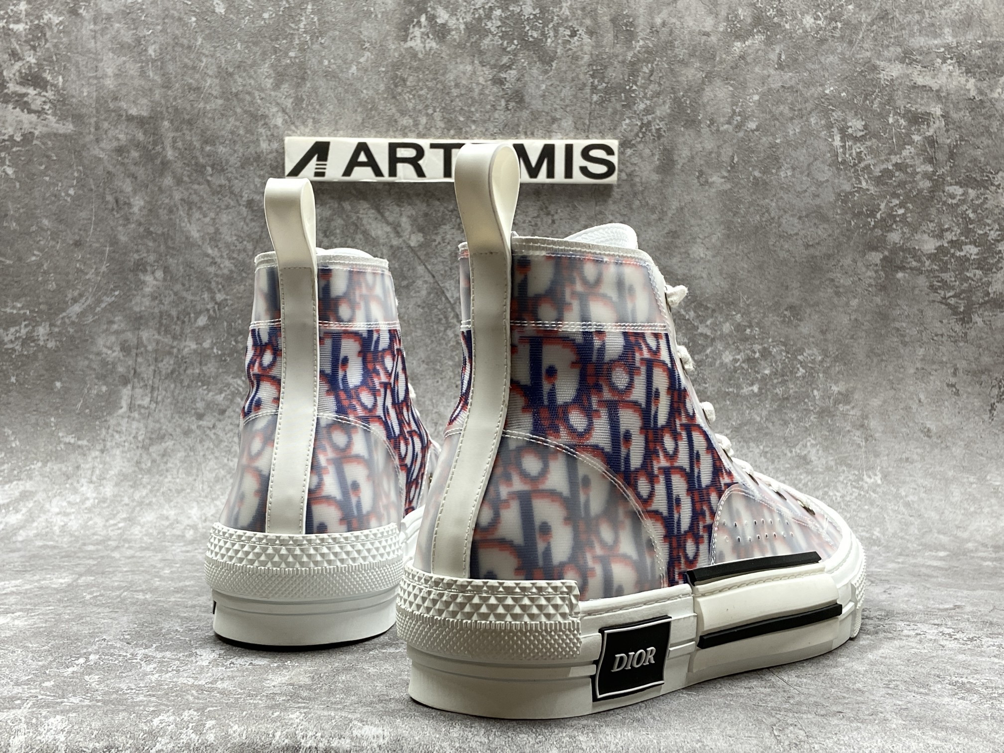 D*or b23 high top red blue oblique