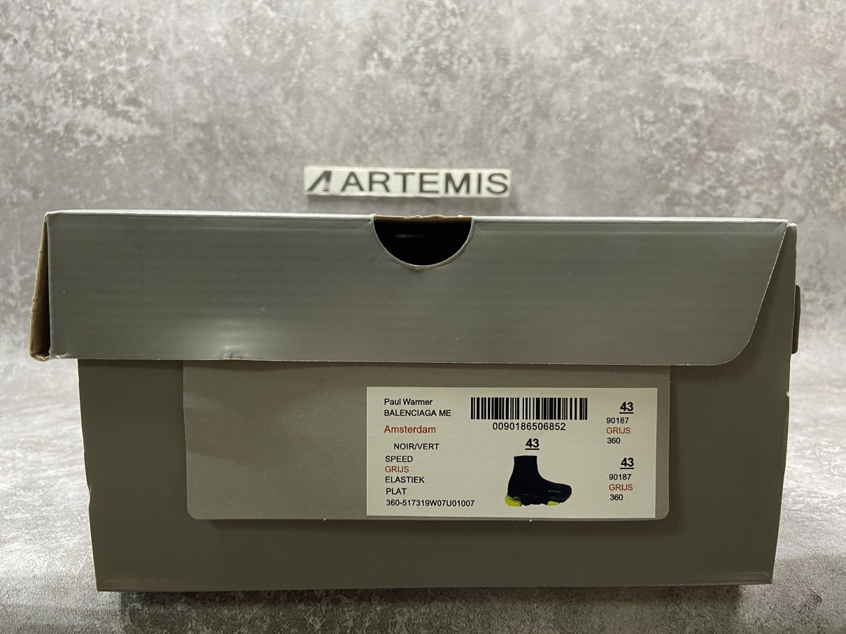 Balenciga Speed Trainer Clearsole Yellow Fluo