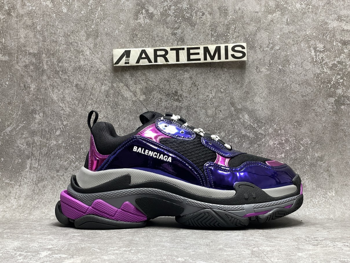 Balenciga Triple S Sneaker Bright Purplish Red
