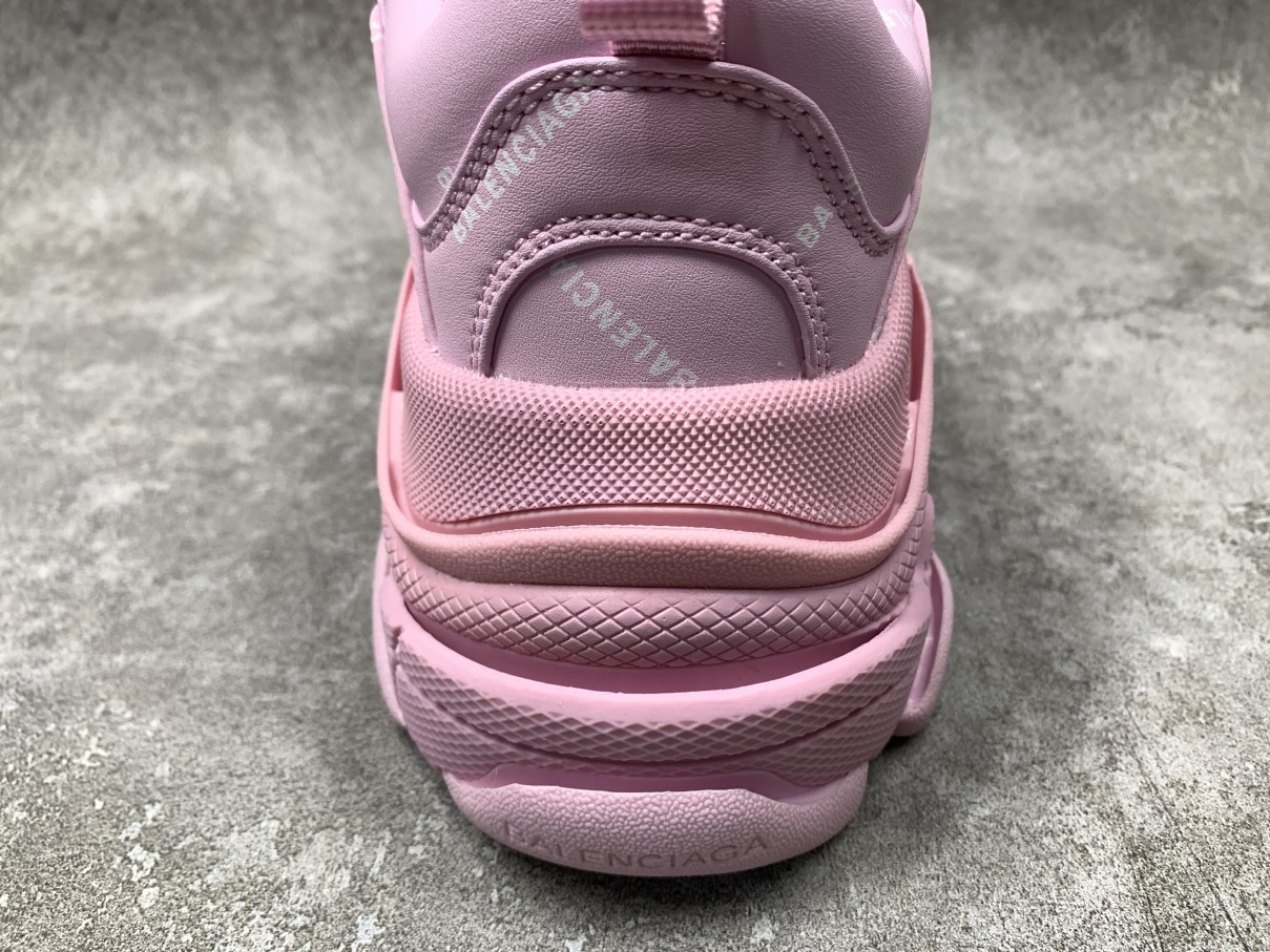 Balenciga Triple S Allover Logo Pink