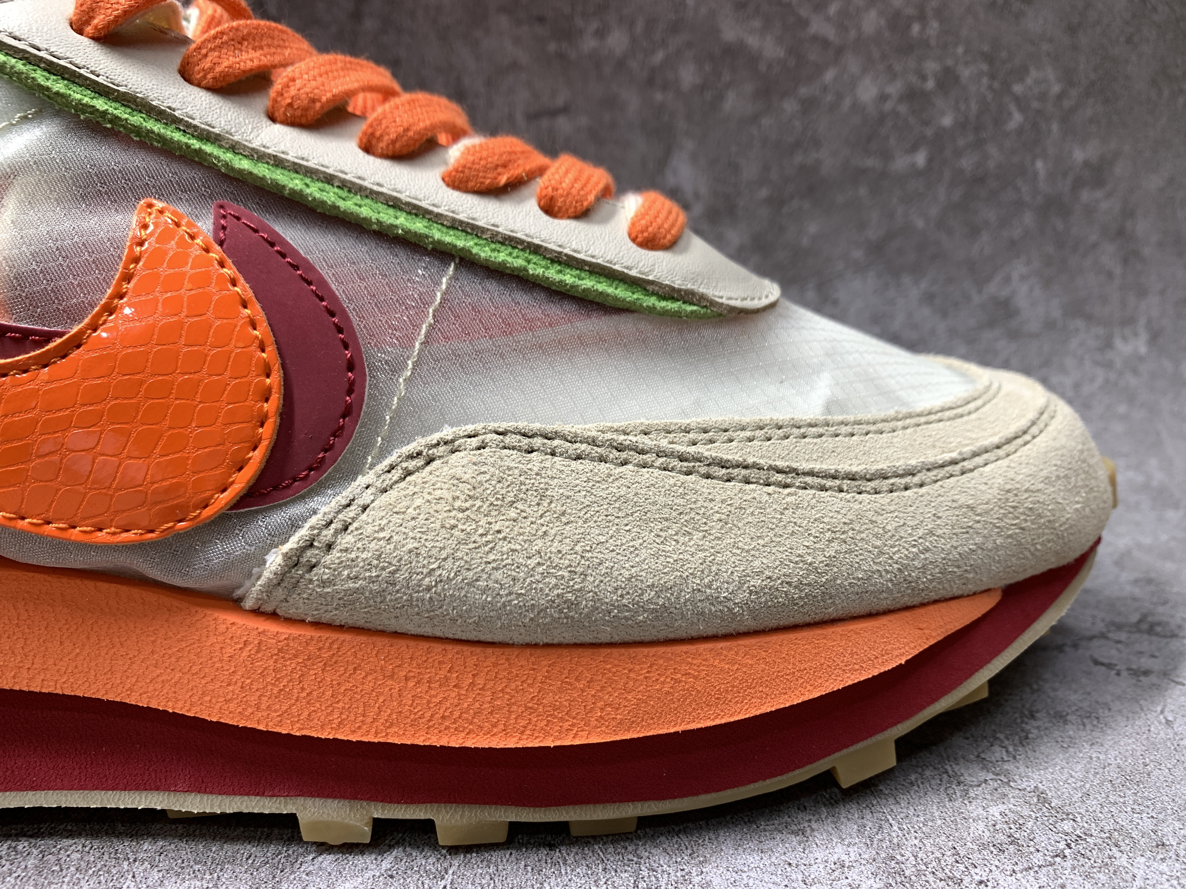 Nike LDWaffle CLOT sacai Net Orange Blaze