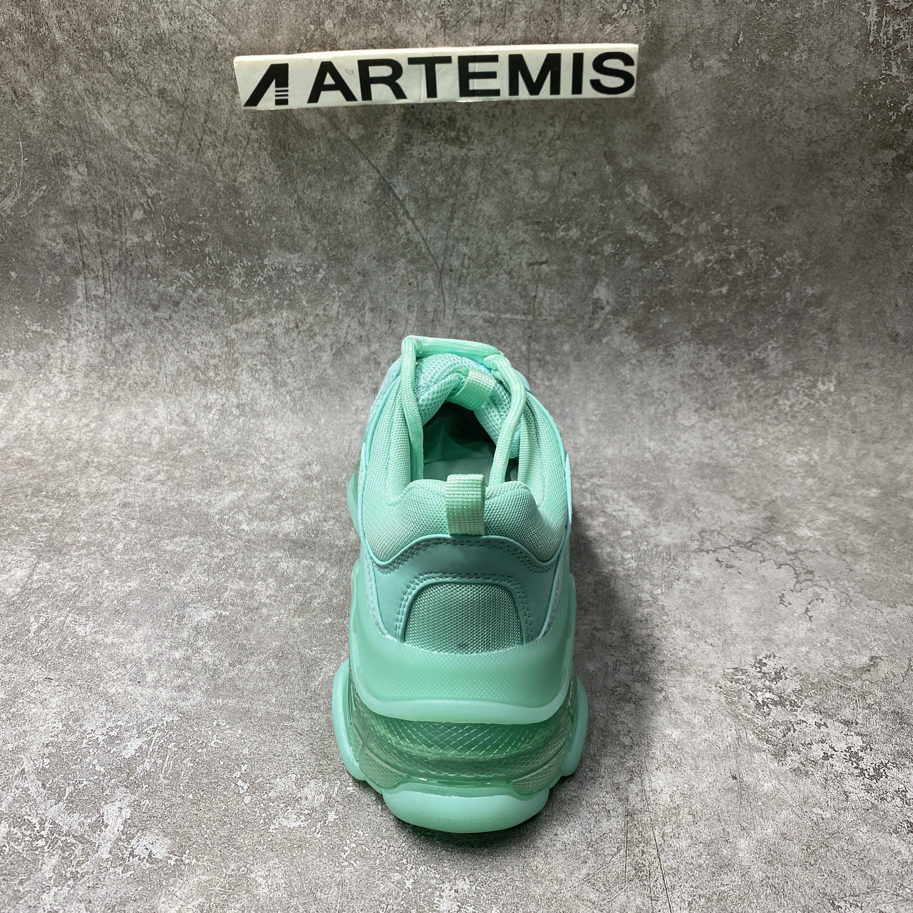 Balenciga Triple S Clear Sole Green
