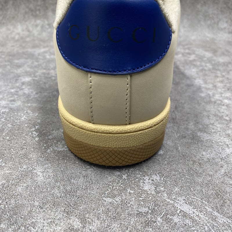 GC Screener Trimmed Distressed Leather and Printed Canvas Sneaker