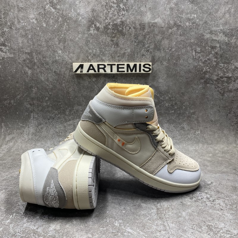 Air Jordan 1 Mid SE Craft Inside Out White Grey