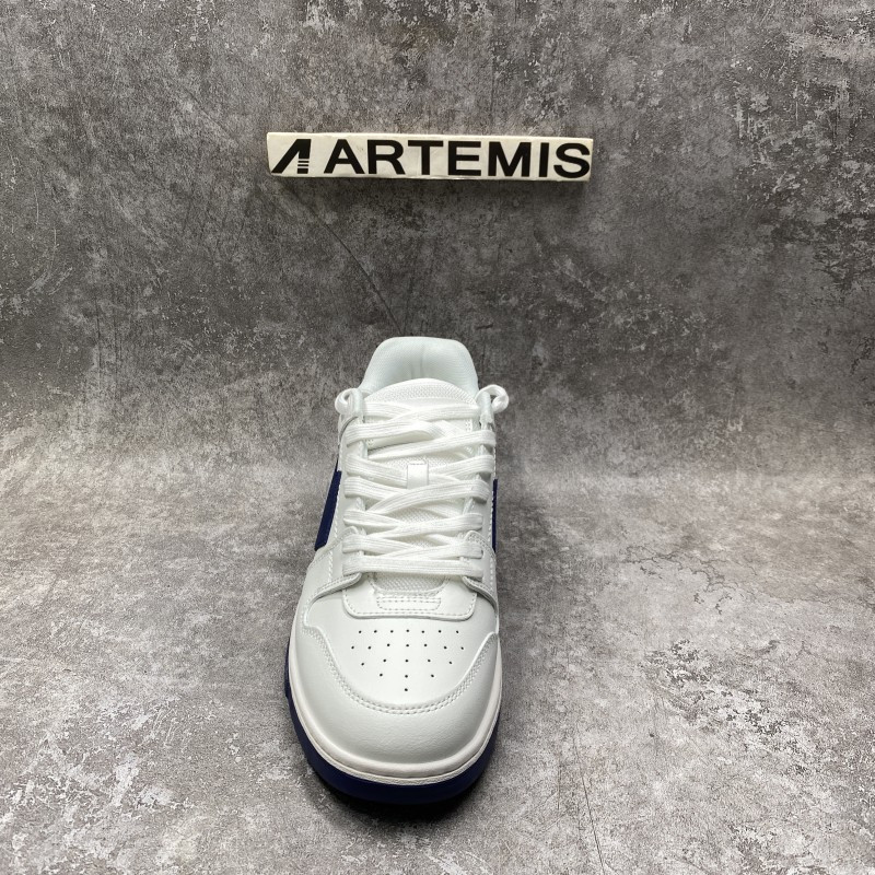 OFF-WHITE Out Of Office OOO Low Tops White White Navy Blue