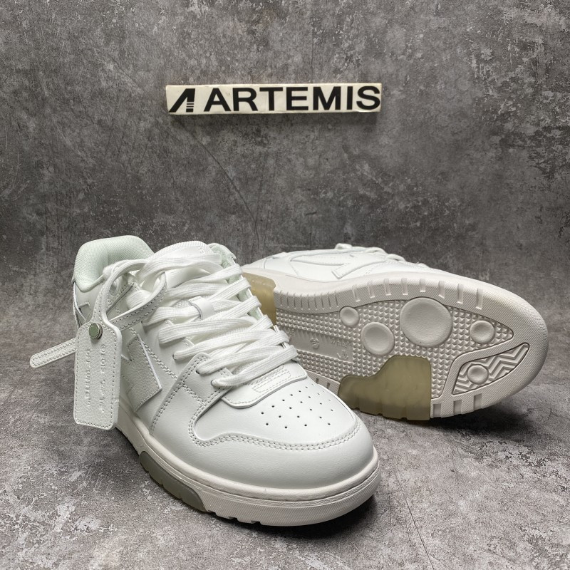 OFF-WHITE Out Of Office OOO Low Tops Triple White