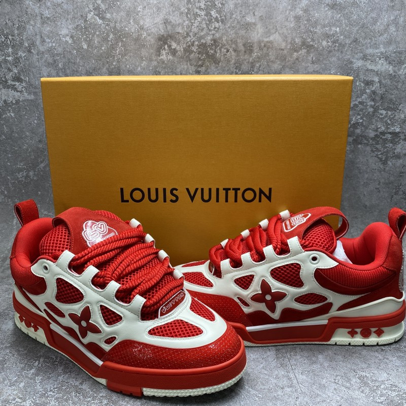 LV Skate Sneaker Red White
