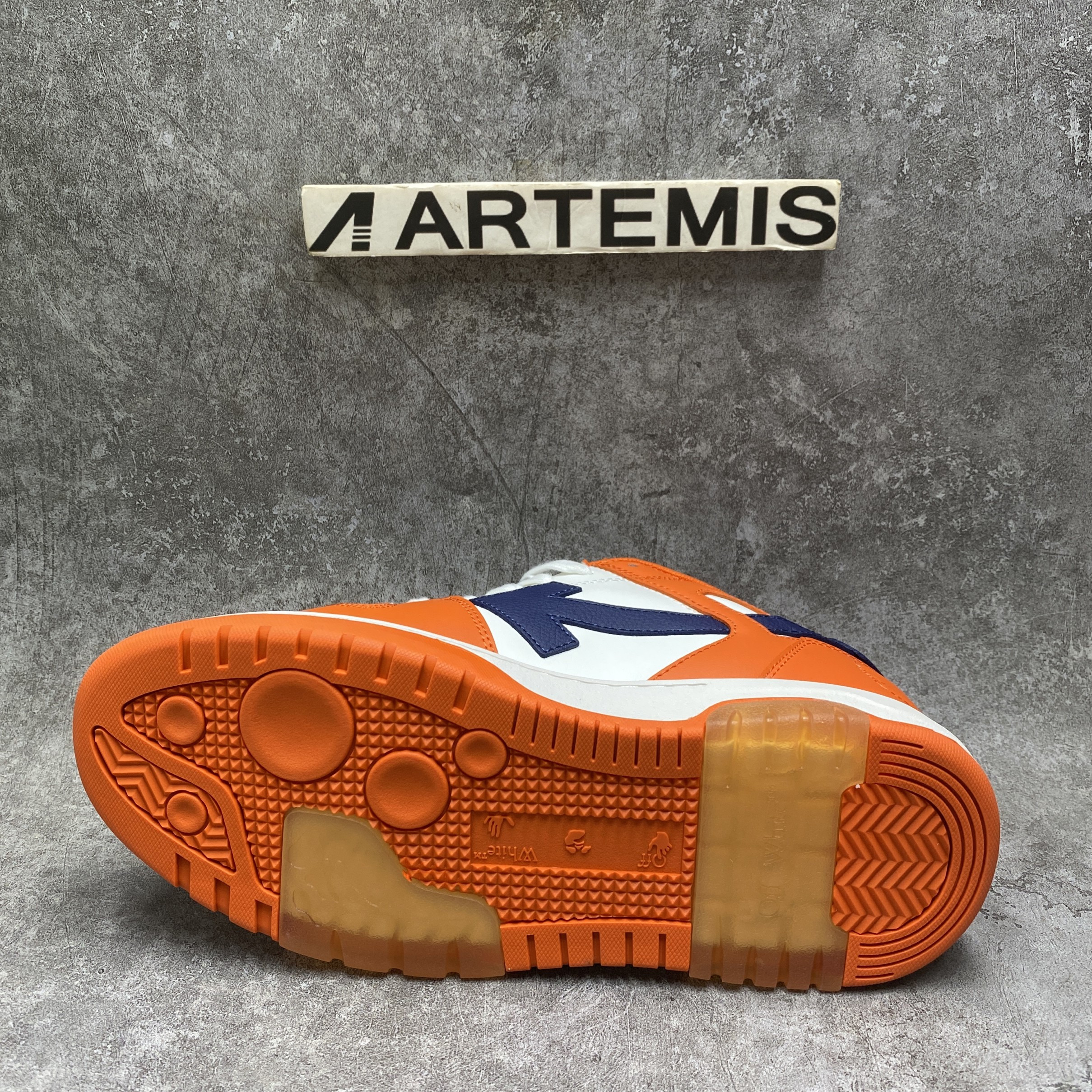 OFF-WHITE Out Of Office OOO Low Tops White Orange Blue