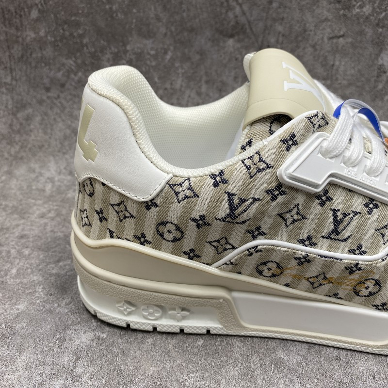 LV Trainer Beige Stripe Monogram