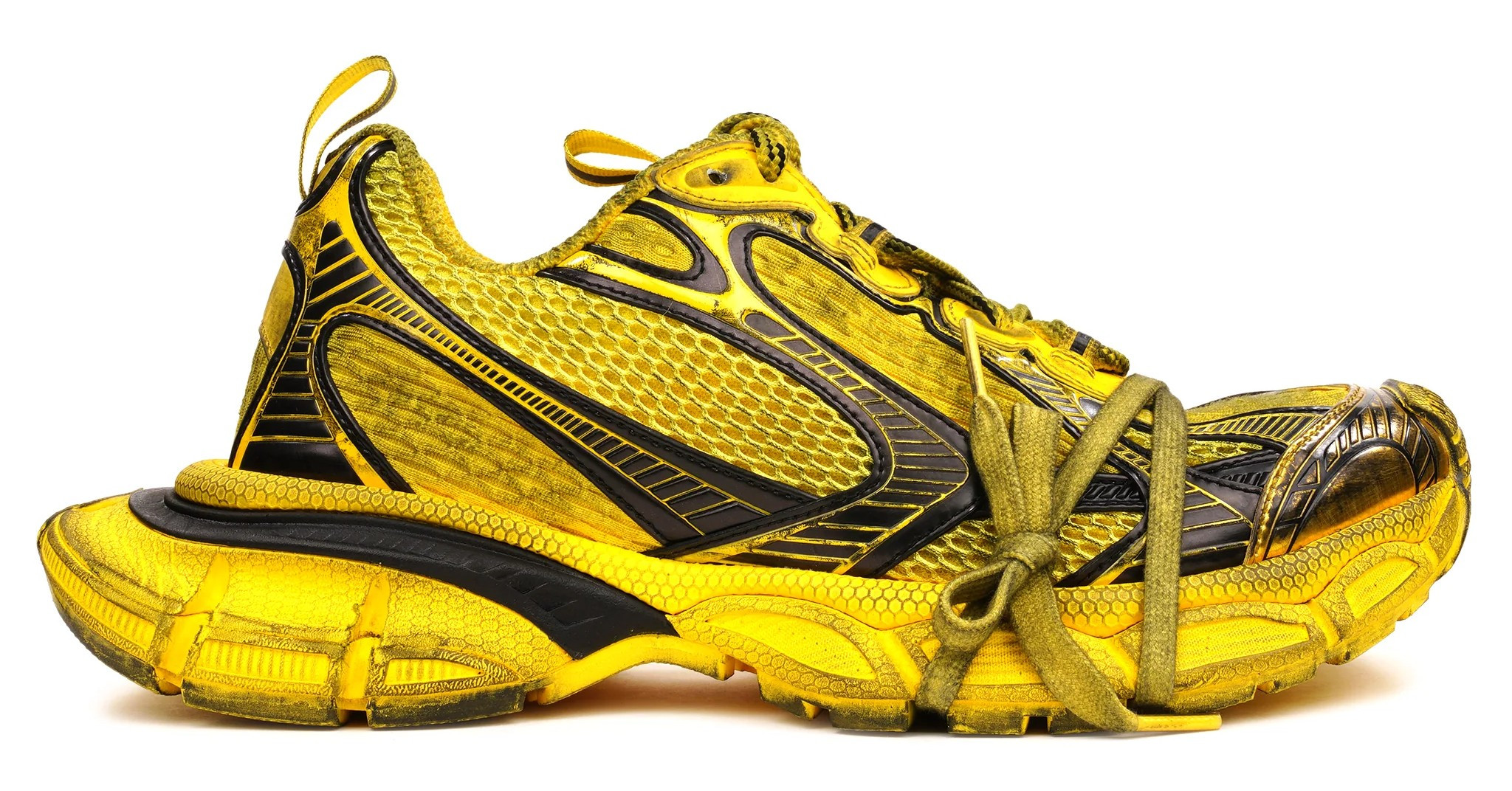 Balenciga 3XL Sneaker Worn Out Yellow Black