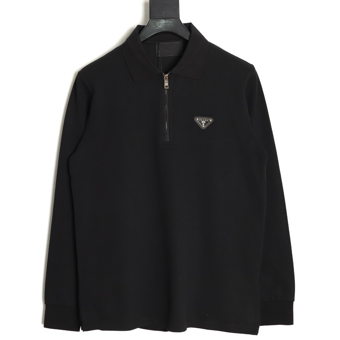 Pra*a long-sleeved polo shirt
