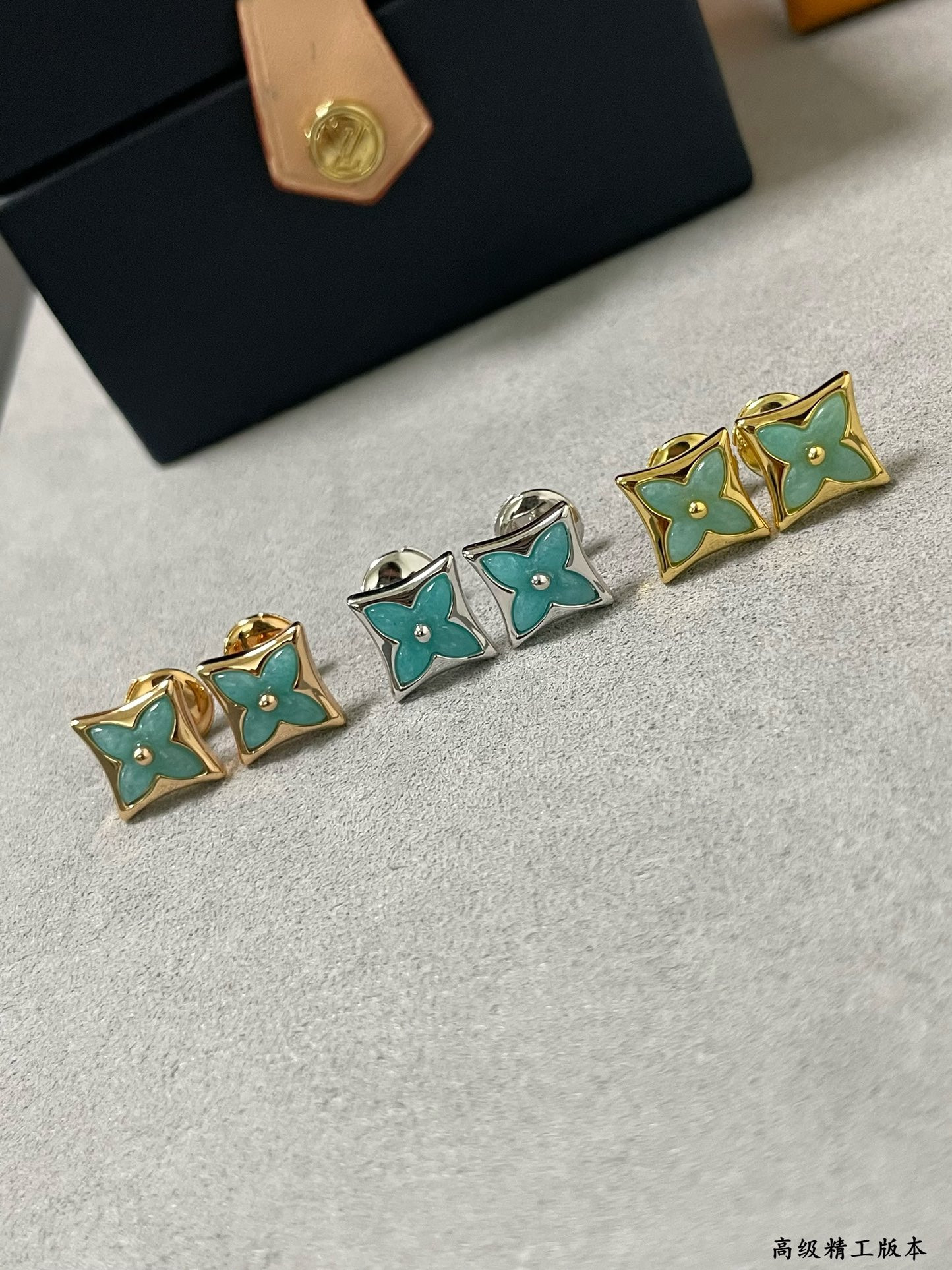 l0*is V*t0n amazonite square earrings