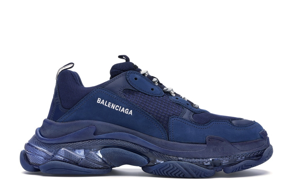 Balenciga Triple S Clear Sole Navy