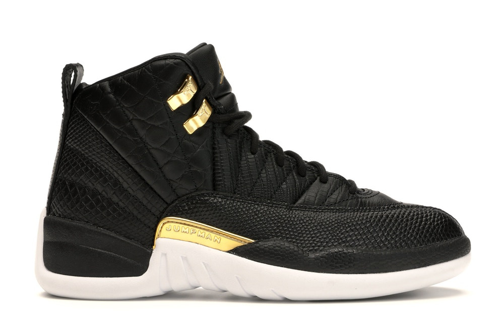 Air Jordan 12 Retro Black Metallic Gold White