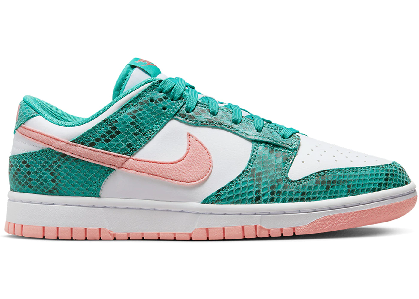 Nike Dunk Low Snakeskin Washed Teal Bleached Coral