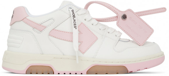 OFF-WHITE Out Of Office OOO Low Tops White Light Pink