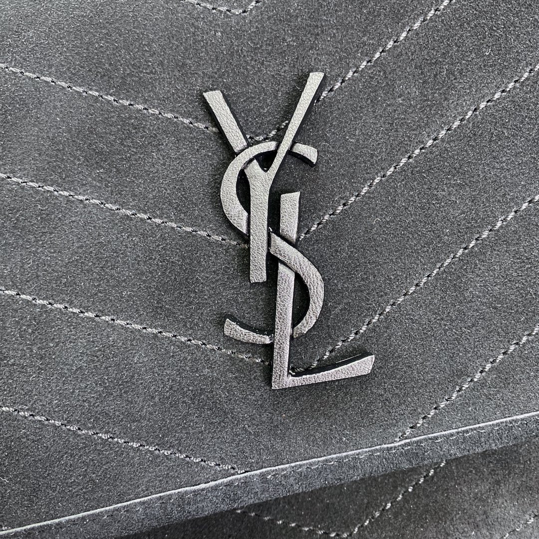 Y*L niki medium in suede black 11 x 7.8 x 3.3 inches
