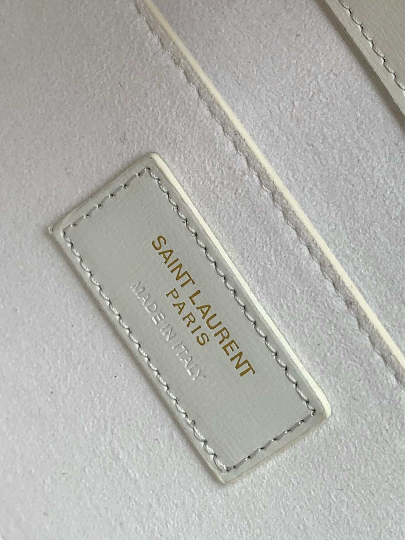 Y*L sunset large in smooth leather white 10.6 x 7 x 3.1 inches