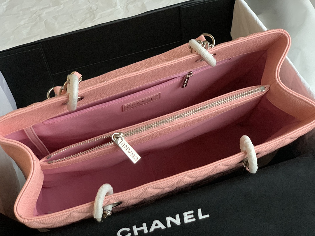 Ch*el gst caviar leather hardware 24x33x13cm