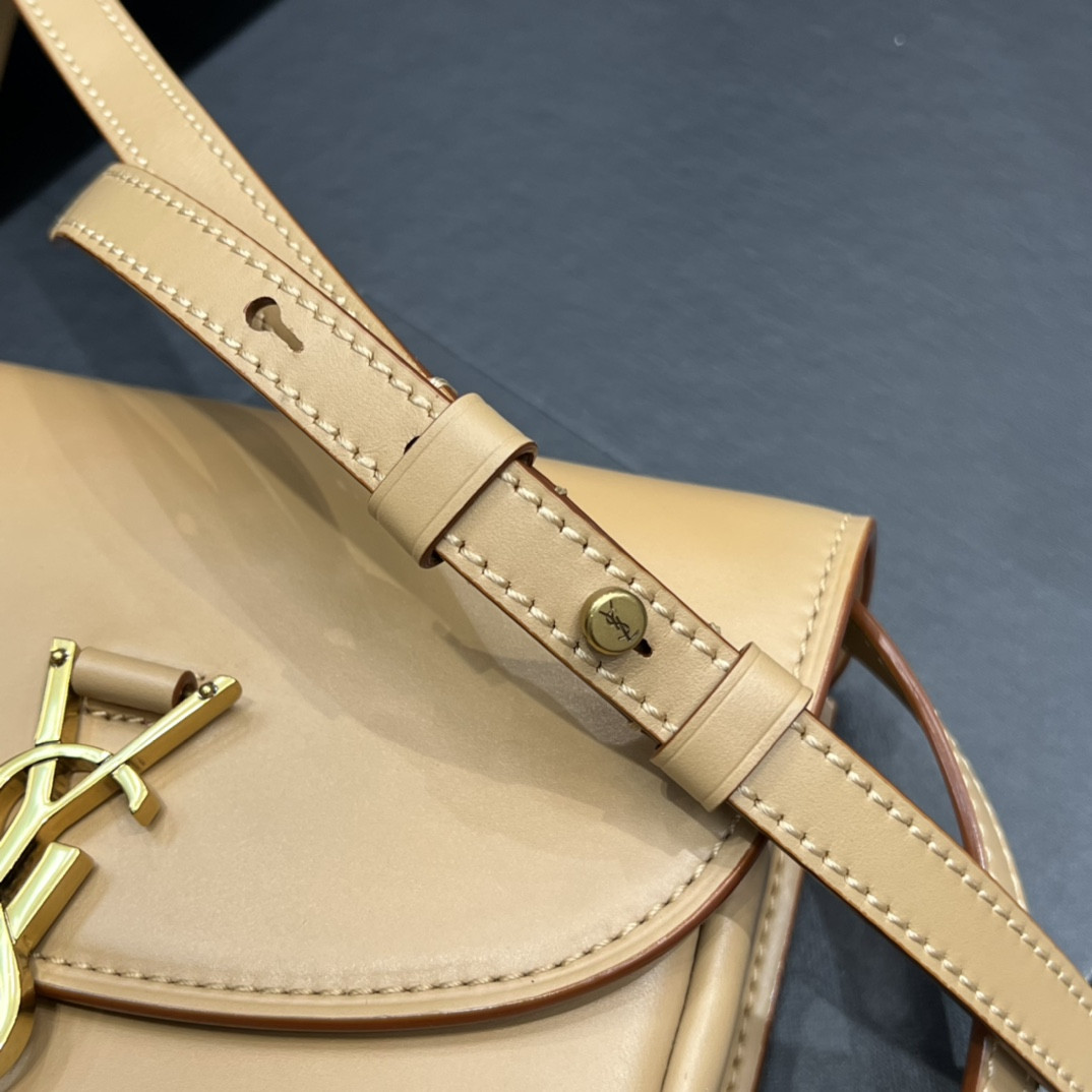 Y*L kaia small satchel in smooth leather 7.2 x 6.1 x 2.1 inches