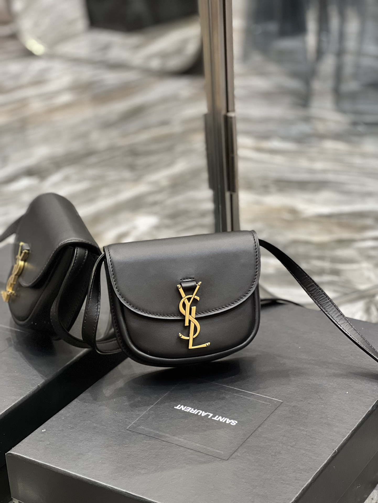 Y*L kaia small satchel in smooth leather 15x14x4.5cm