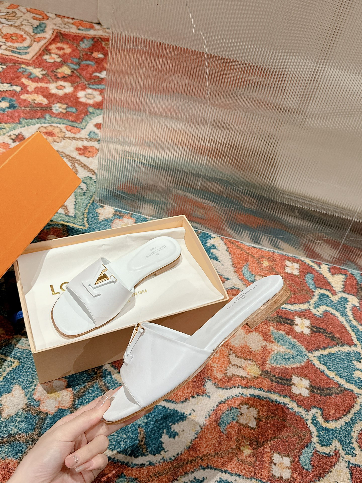 UA LV Capri Flat Mule White