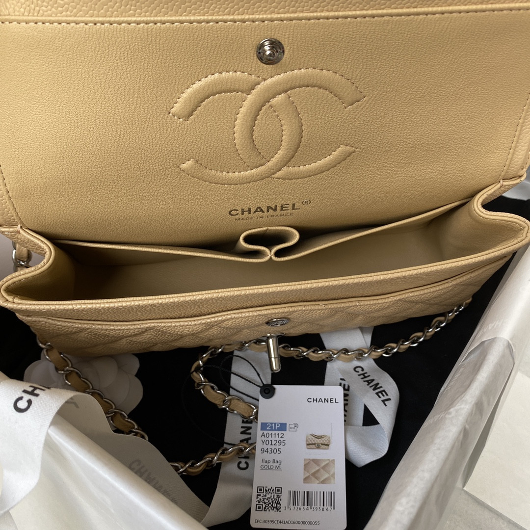 Ch*el classic flap bag 15.5×25.5×6.5cm