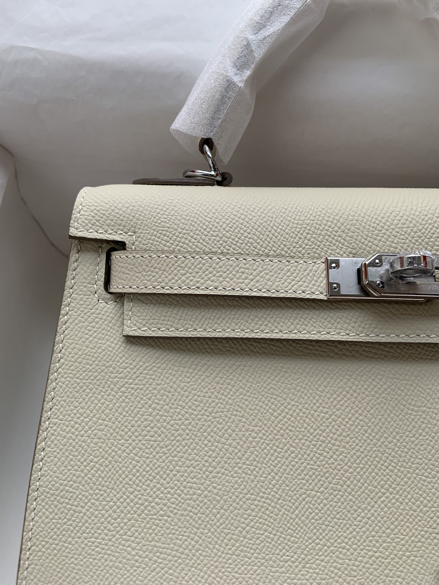 HERMÈS Kelly Silver-tone Hardware 25 28