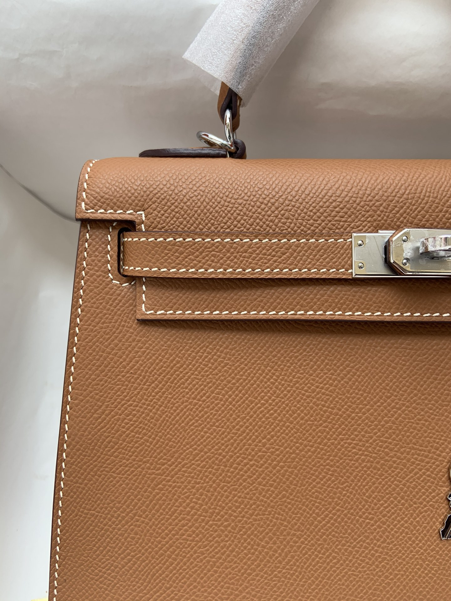 HERMÈS Kelly Silver-tone Hardware 25 28