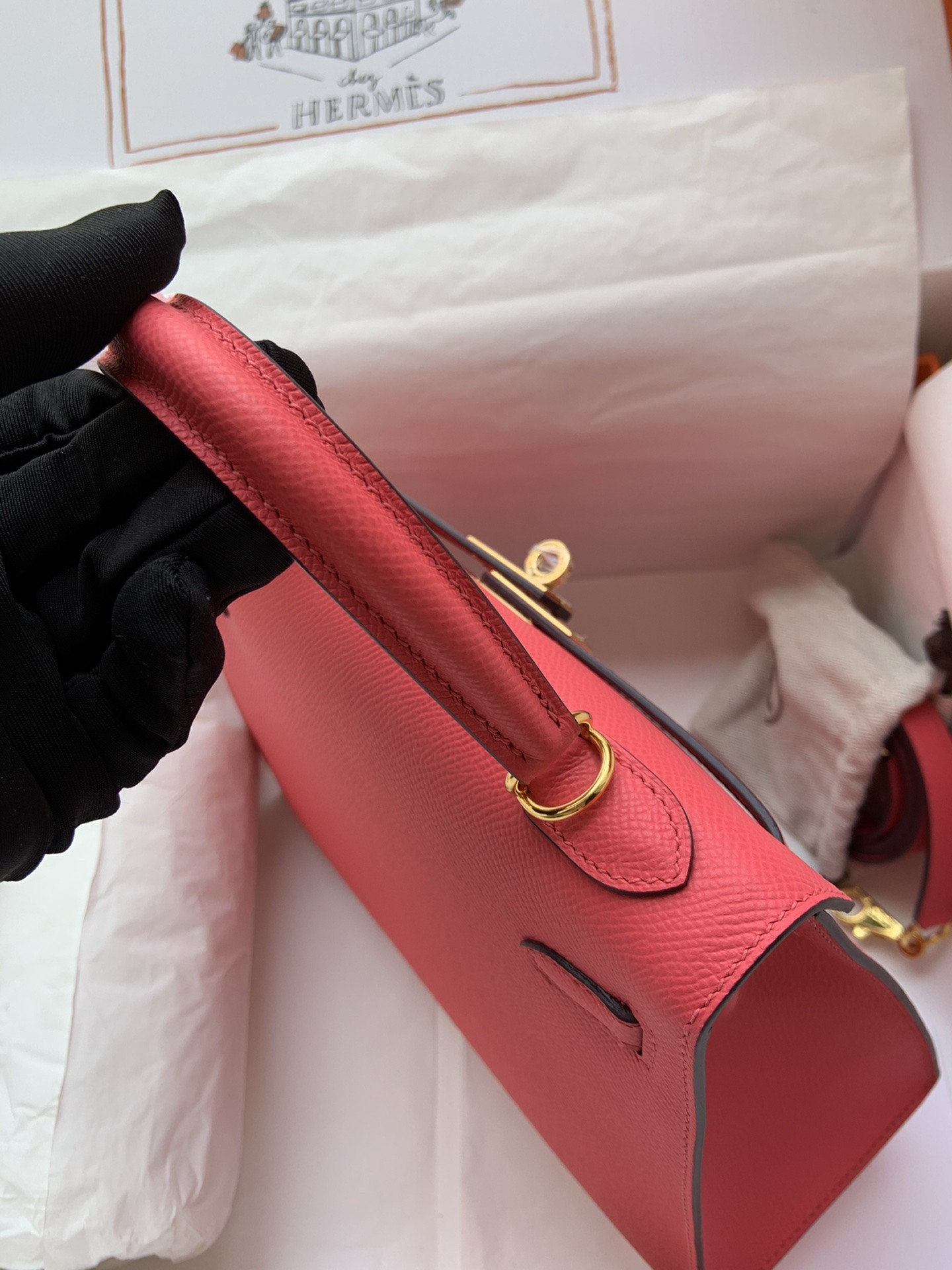 HERMÈS Kelly Gold-tone Hardware 25 28