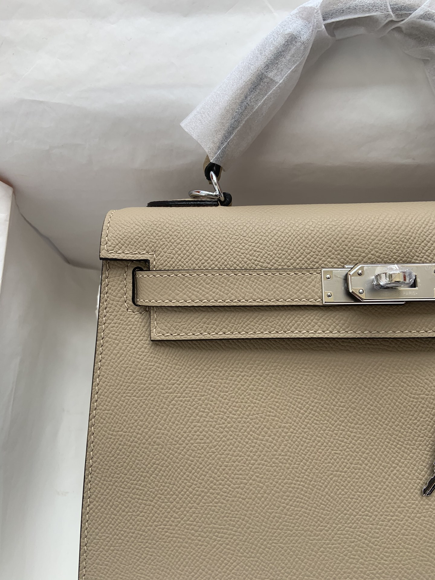 HERMÈS Kelly Silver-tone Hardware 25 28